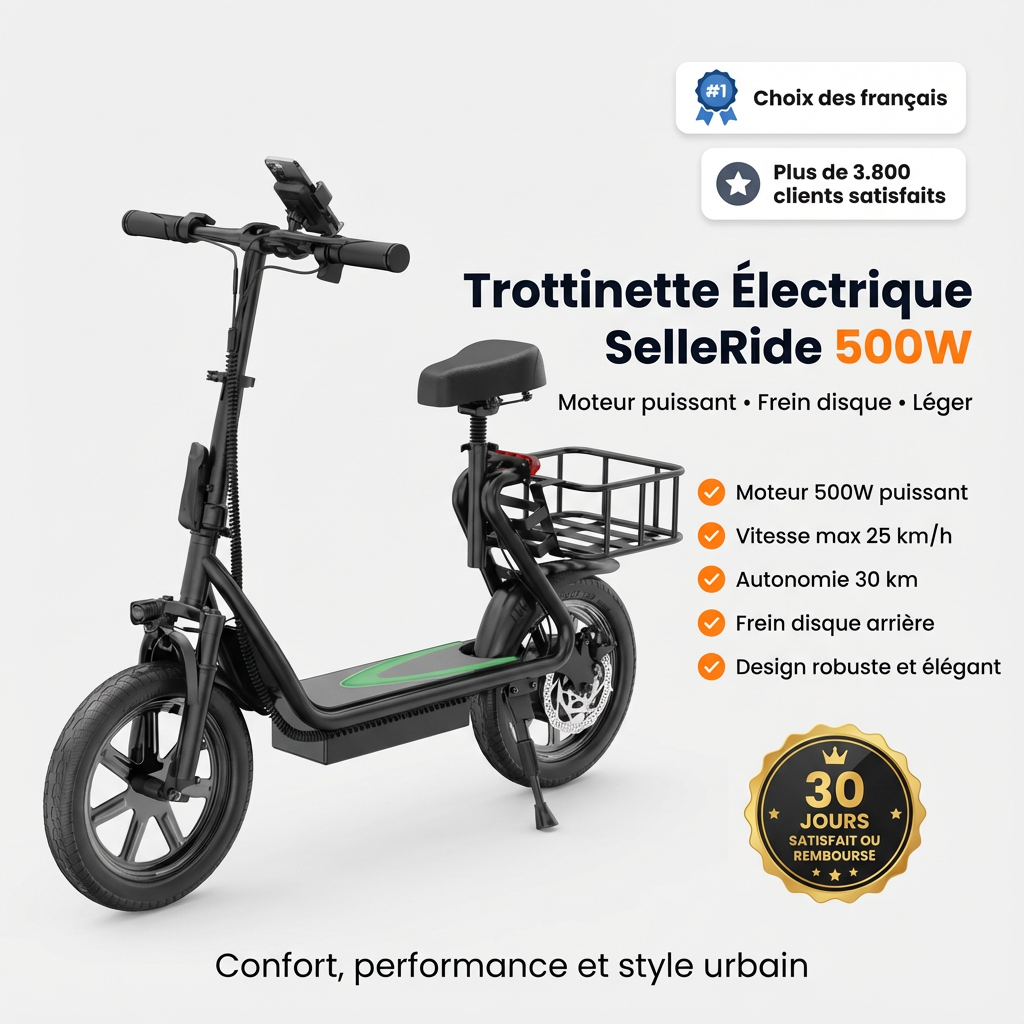Trottinette Électrique SelleRide 500w
