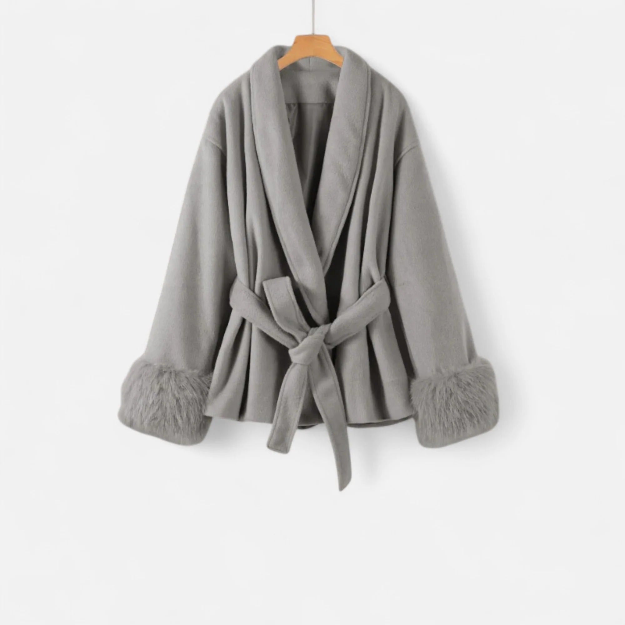 Westlyn™ | Women’s Faux-Fur Coat – Ivy League Lace-Up Elegance