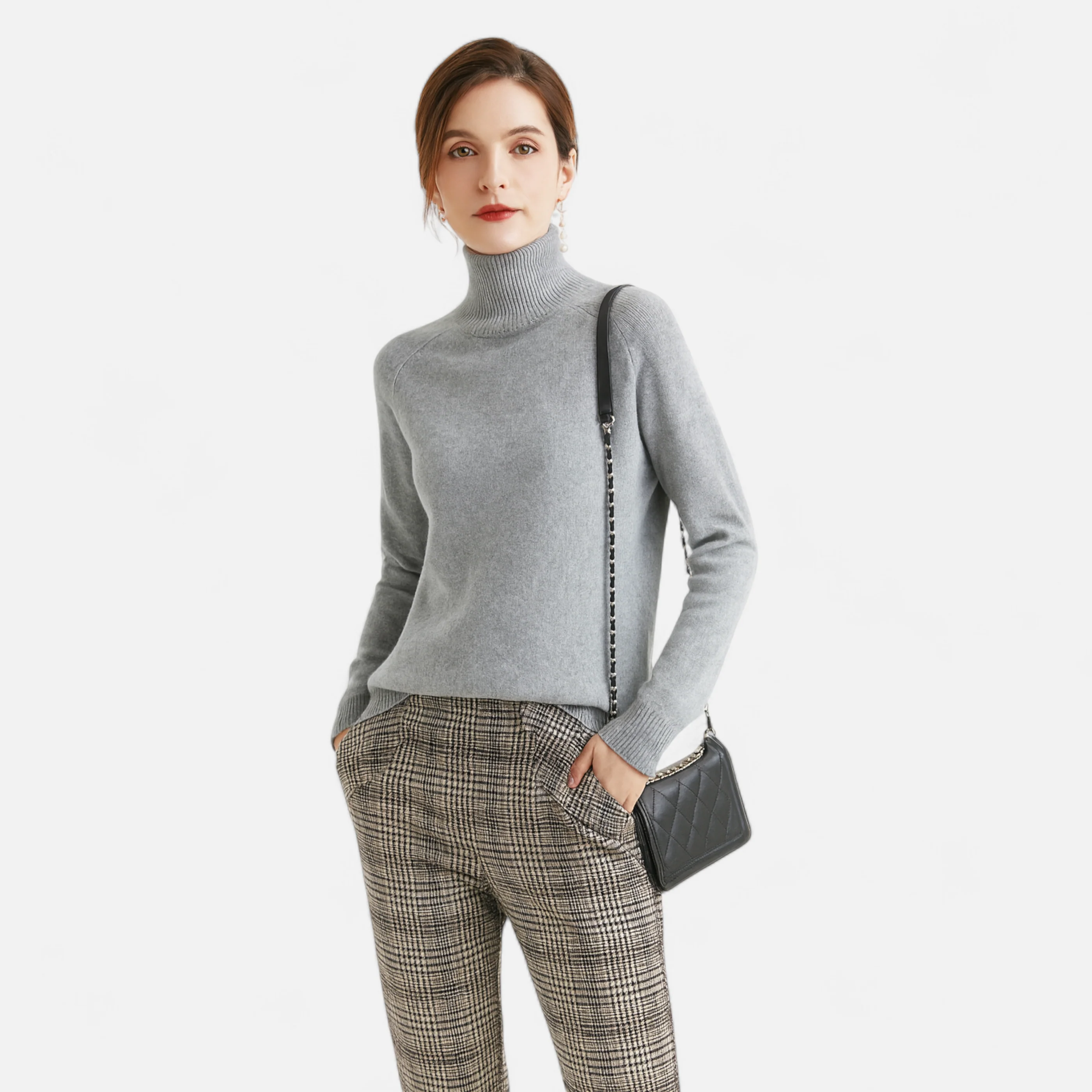 Westlyn™ | Women’s Merino Wool & Cashmere Mock-Neck Sweater
