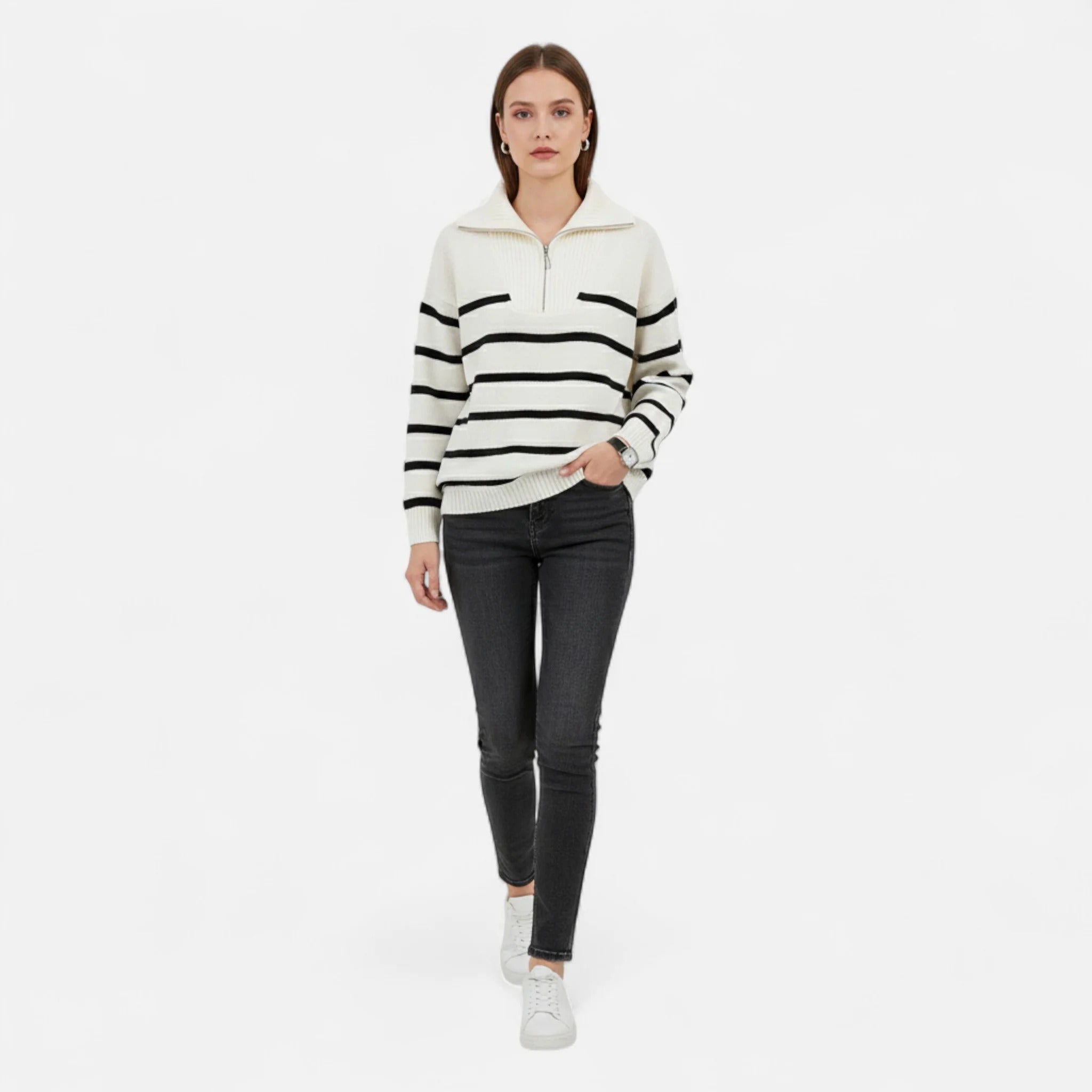 Westlyn™ |  Women’s Striped Polo Knit Modern Heritage